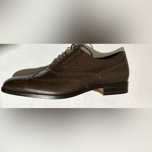 TOD'S Men's Wingtip Brogue Oxford Lace-up in Leather Brown Size 6 UK (7US)